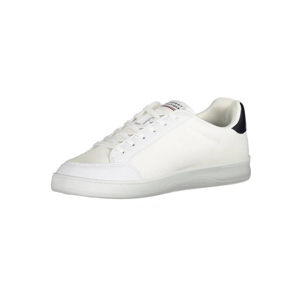 White Polyester Men Sneaker