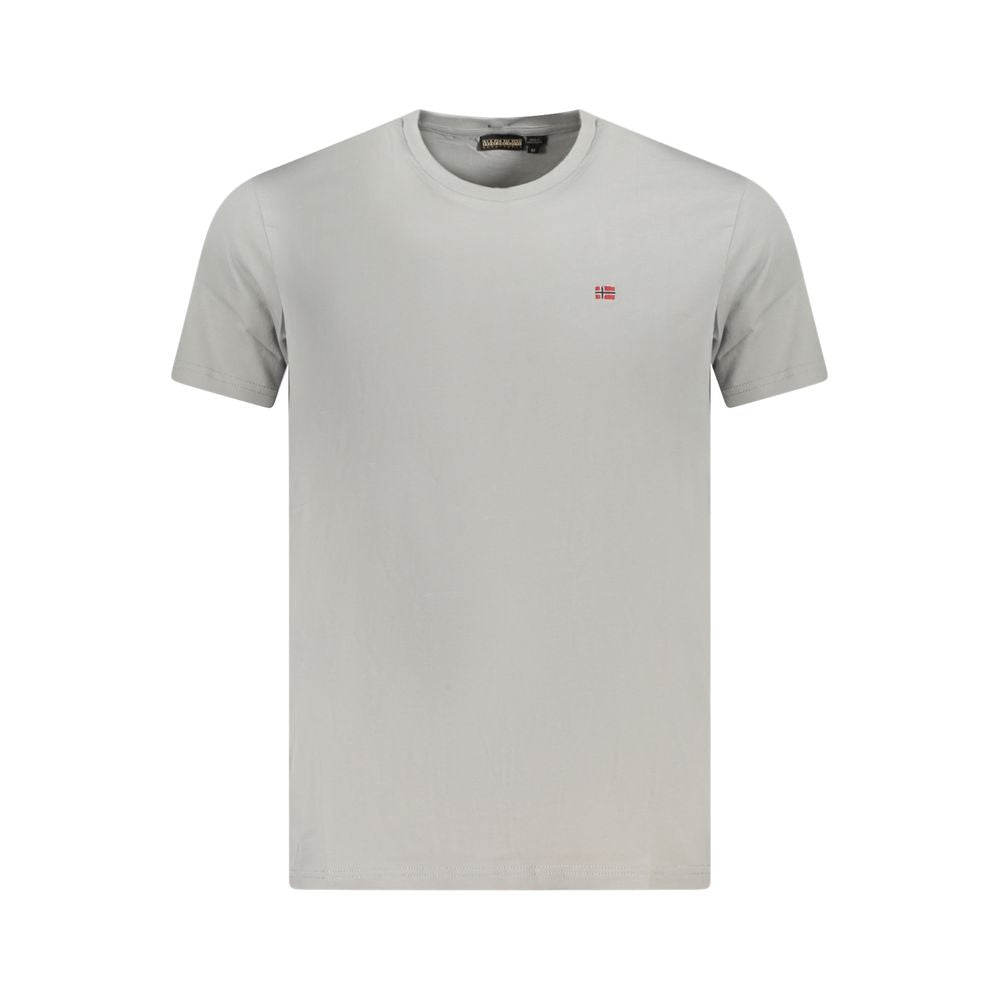 Gray Cotton Men T-Shirt