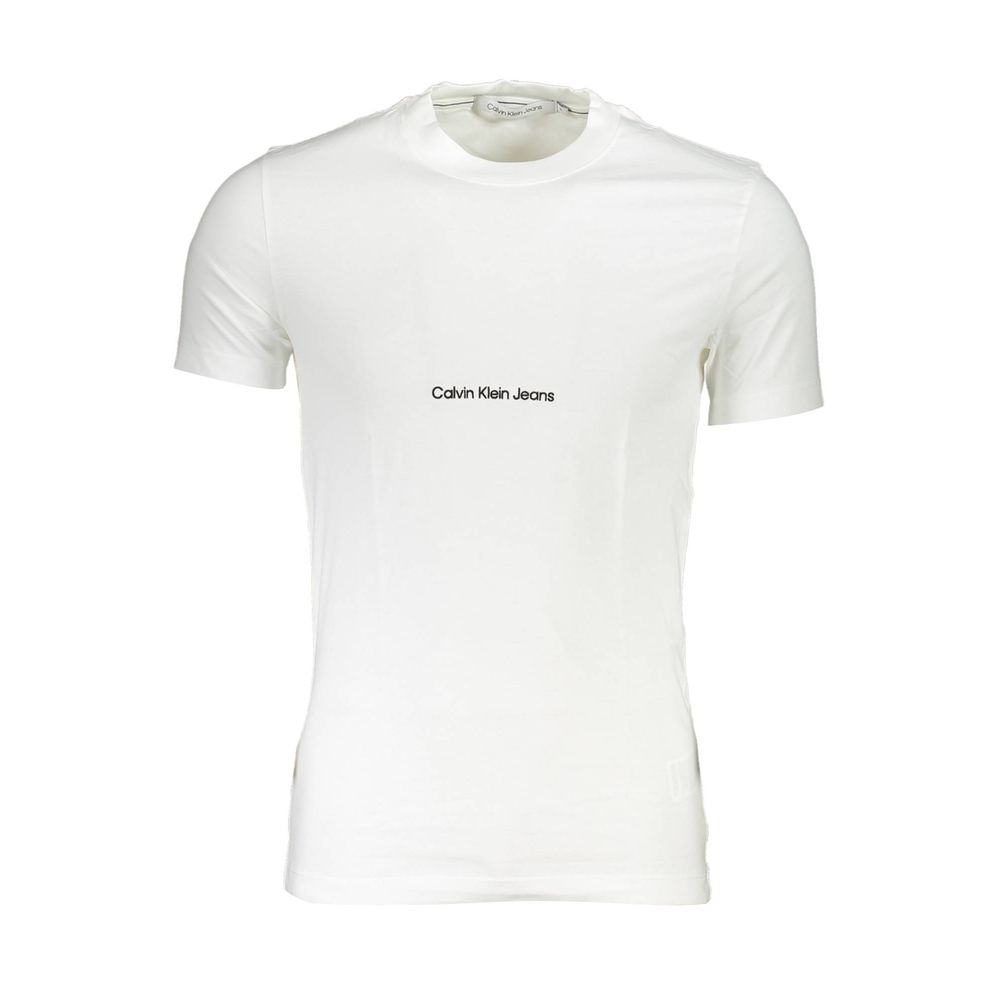 White Cotton Men T-Shirt