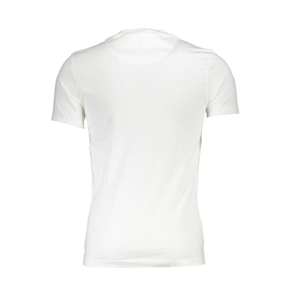 White Cotton Men T-Shirt