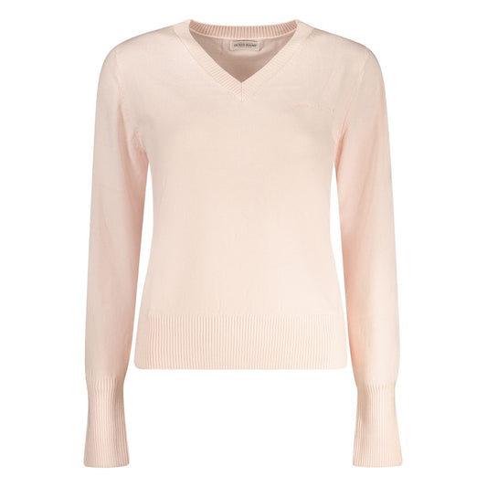 Pink Polyester Women Sweater