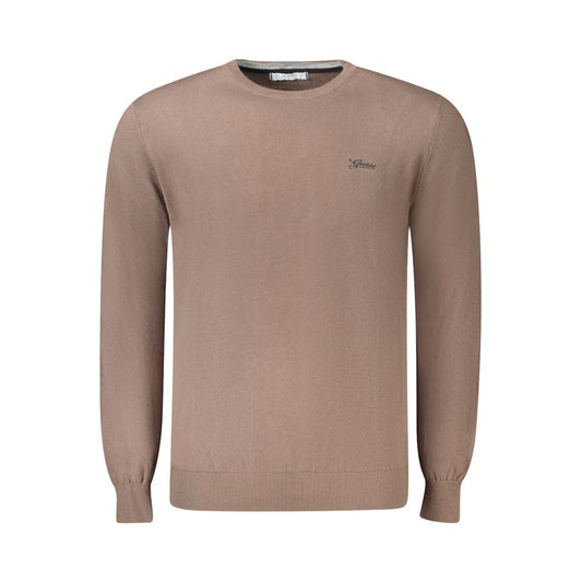 Brown Cotton Men Sweater