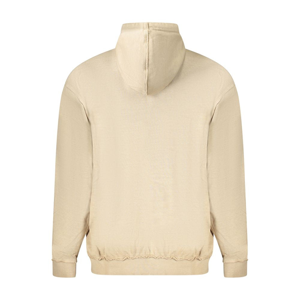 Beige Cotton Men Sweater