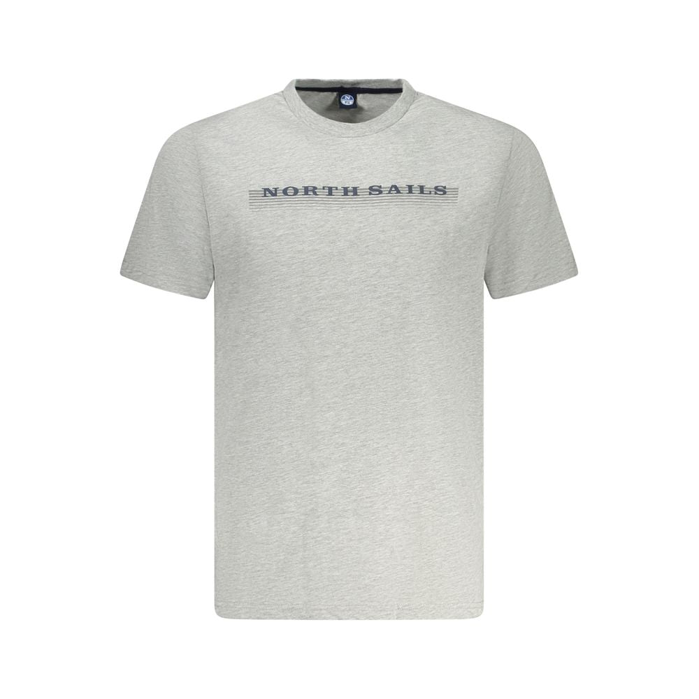 Gray Cotton Men T-Shirt