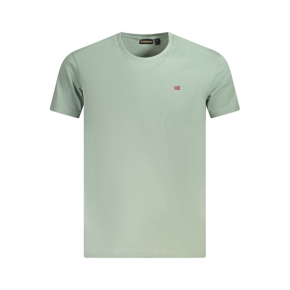 Green Cotton Men T-Shirt