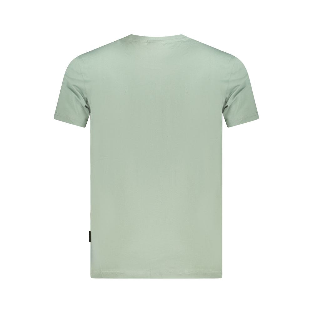 Green Cotton Men T-Shirt