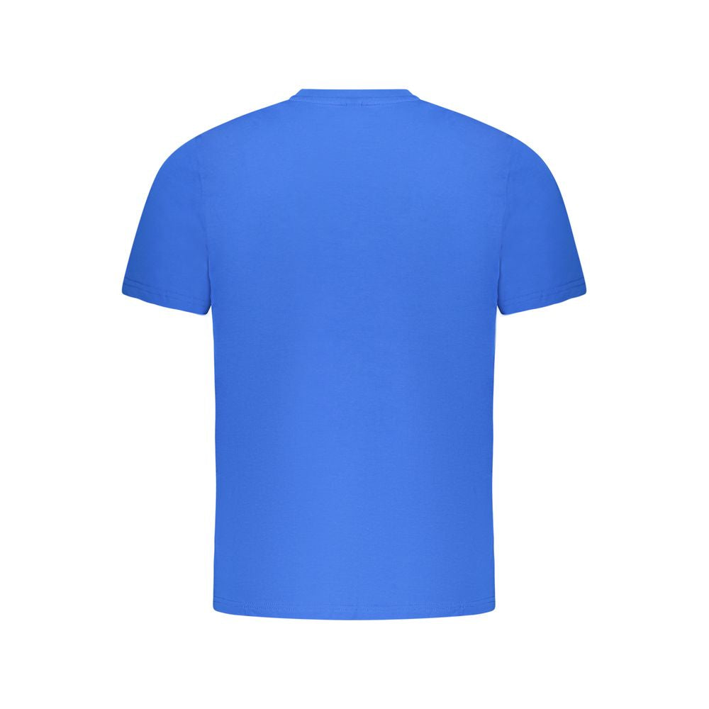 Blue Cotton Men T-Shirt