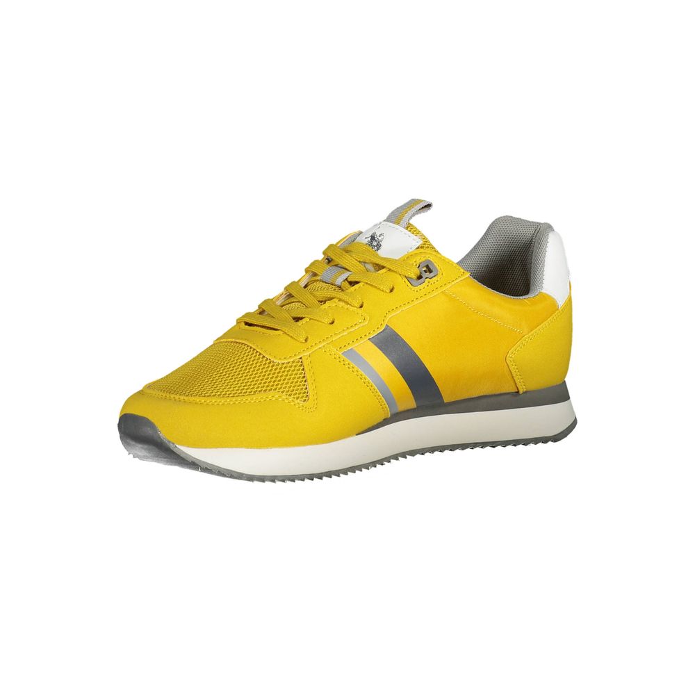 Yellow Polyester Men Sneaker