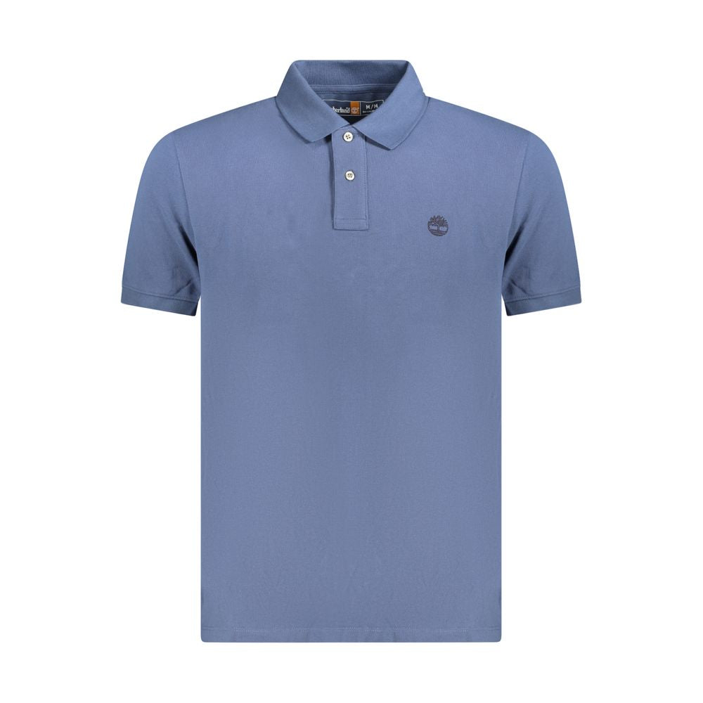 Blue Cotton Polo Shirt