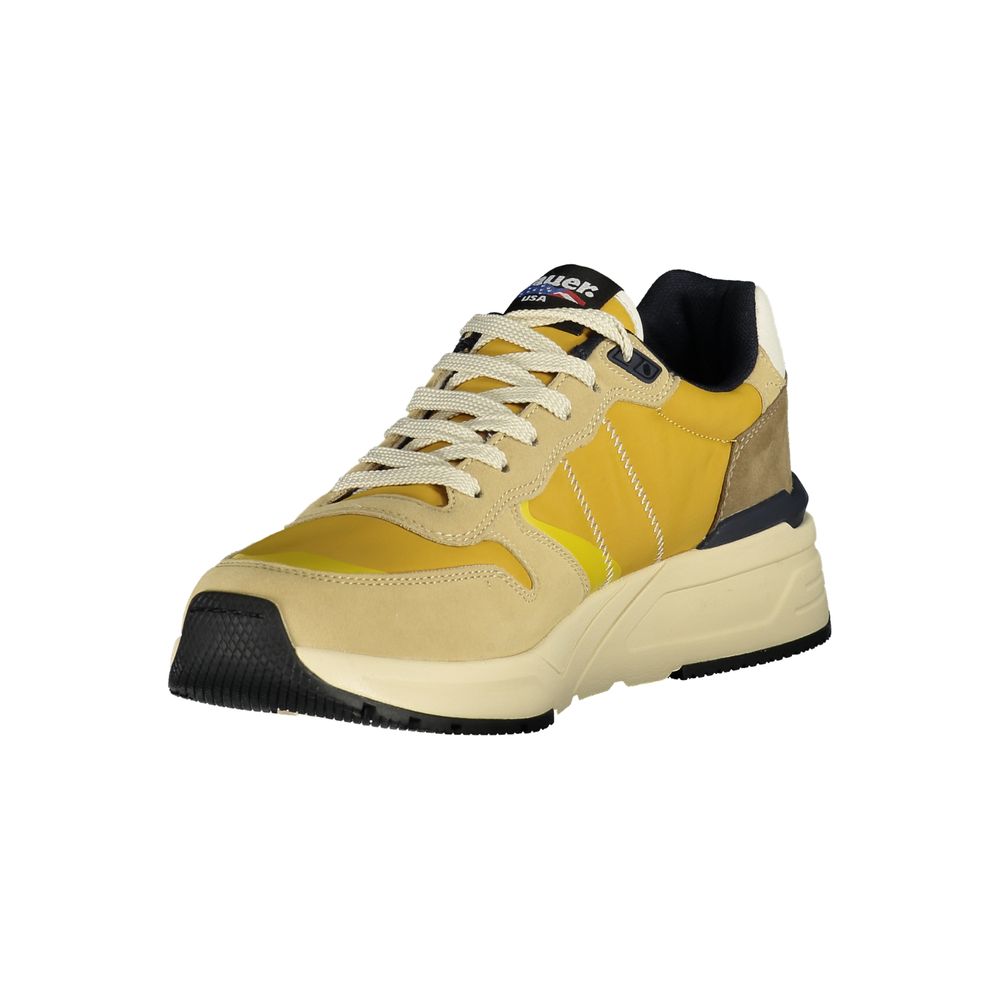 Beige Polyester Men Sneaker