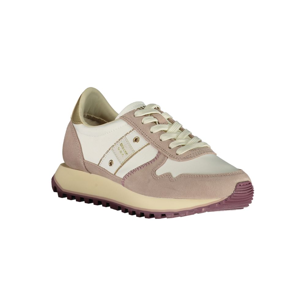 White Polyester Women Sneaker