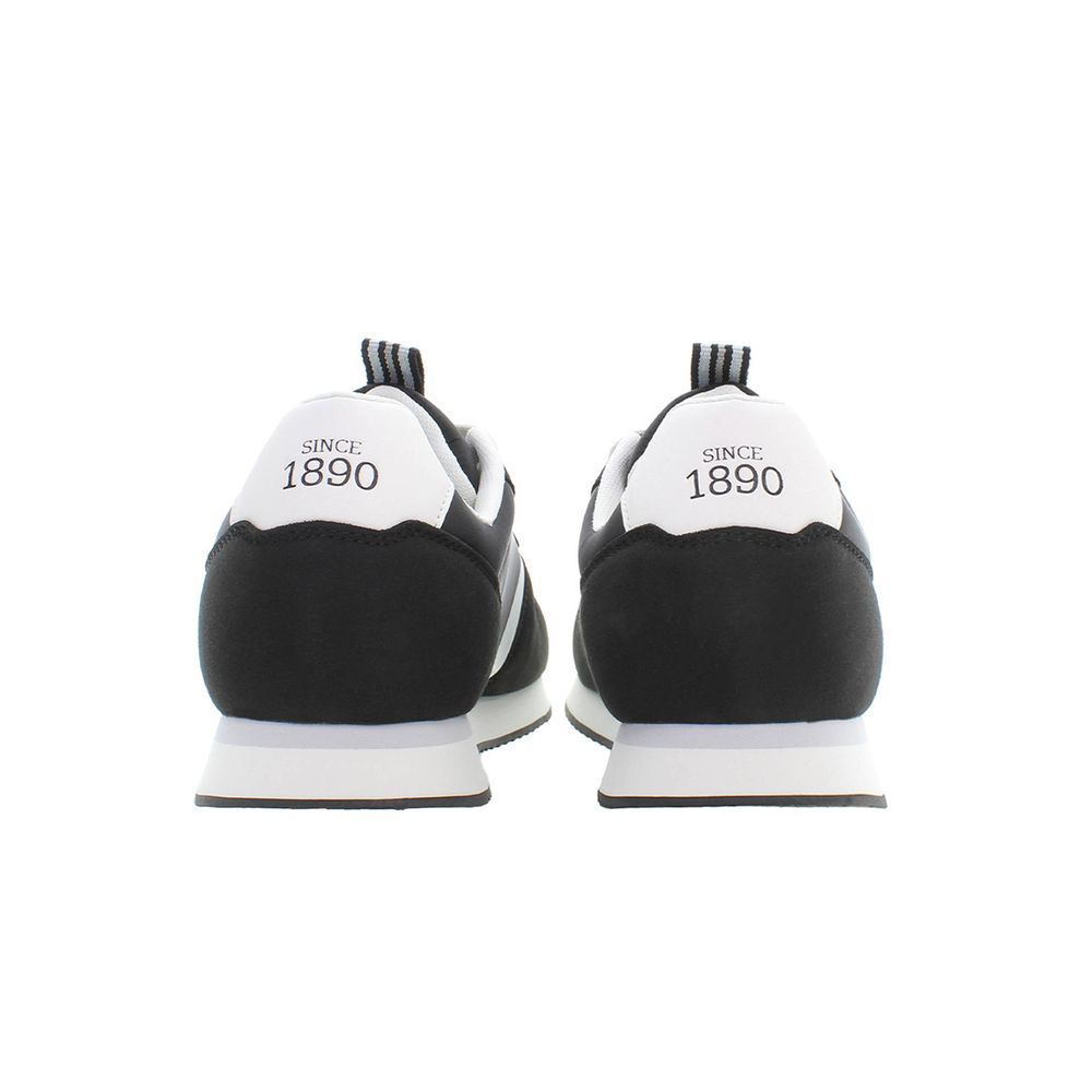 Black Polyester Men Sneaker