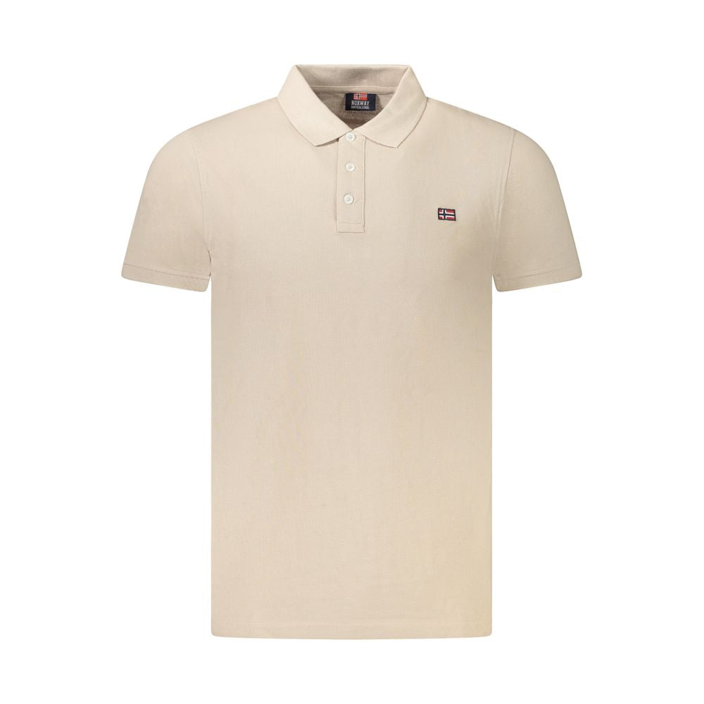 Beige Cotton Polo Shirt