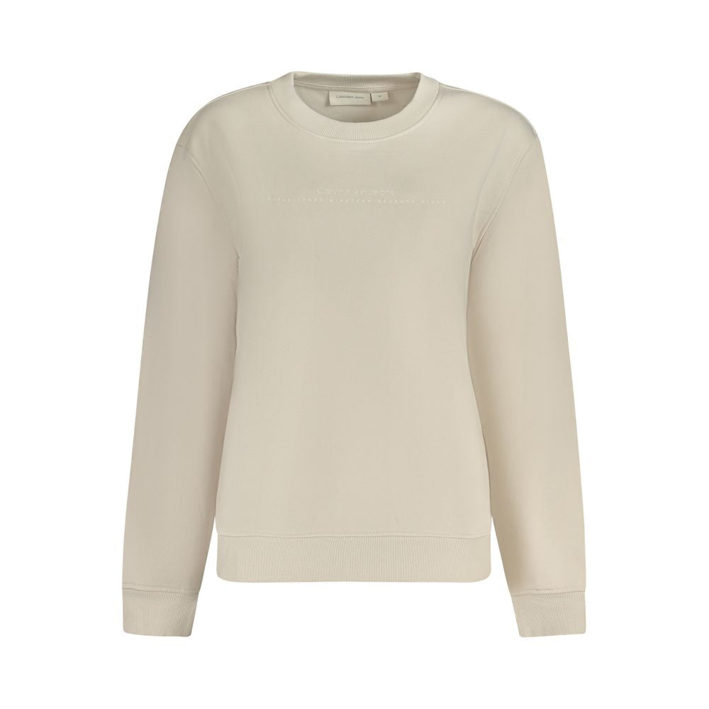 Beige Cotton Women Sweater