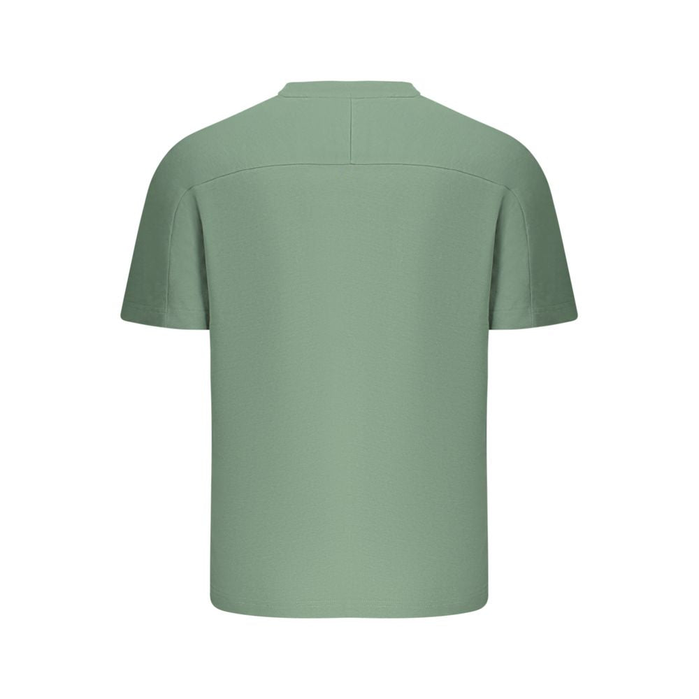 Green Cotton Men T-Shirt