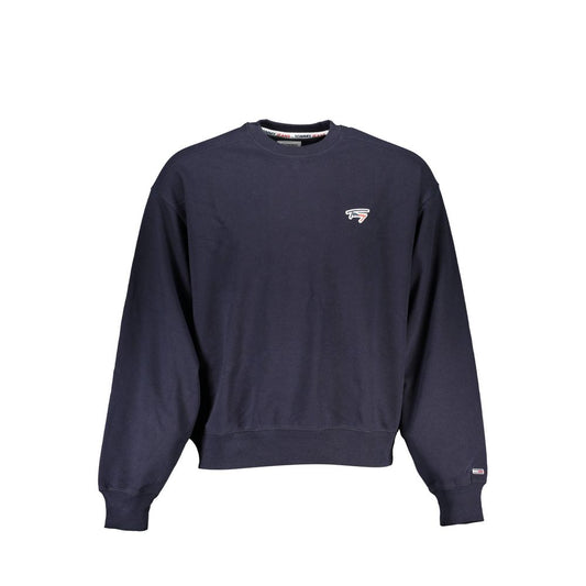 Blue Cotton Men Sweater