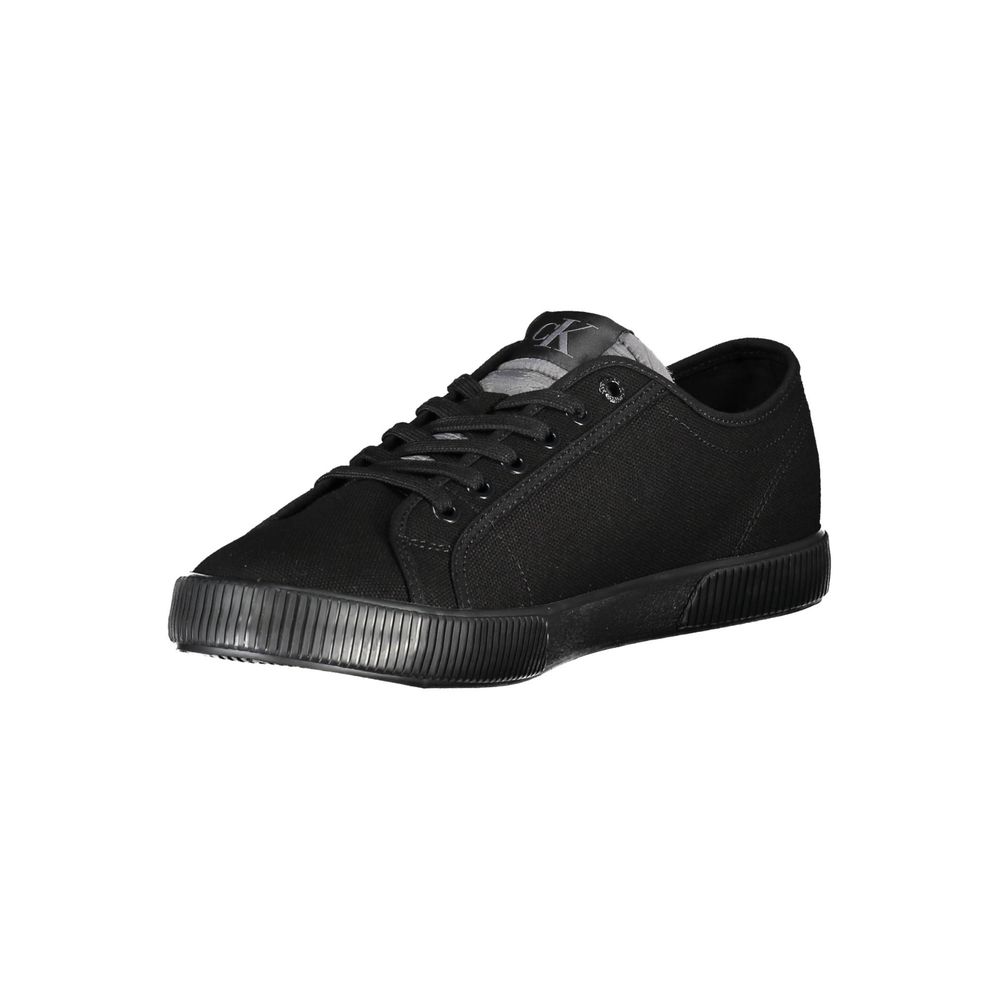 Black Cotton Men Sneaker