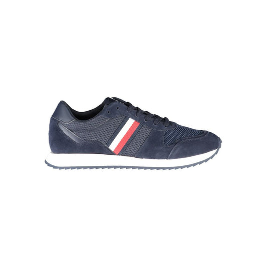 Blue Polyester Men Sneaker