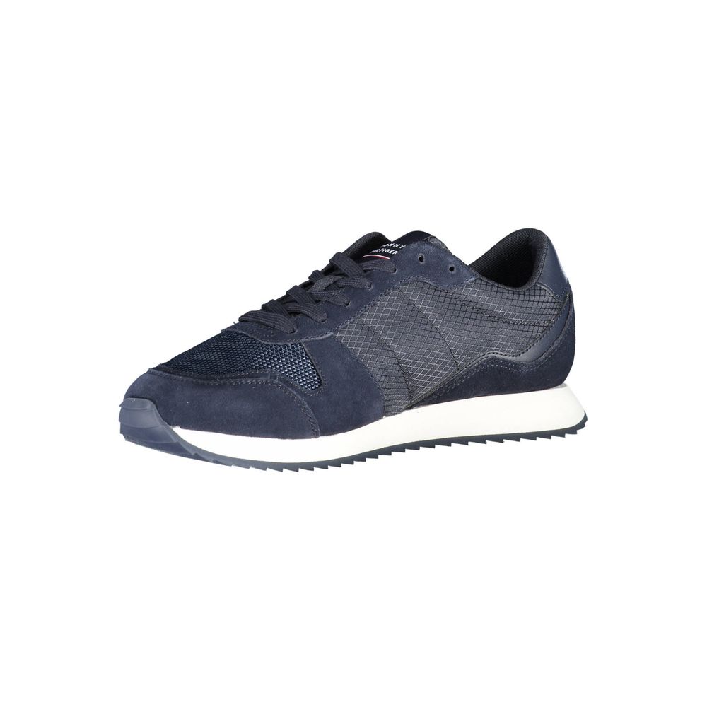 Blue Polyester Men Sneaker