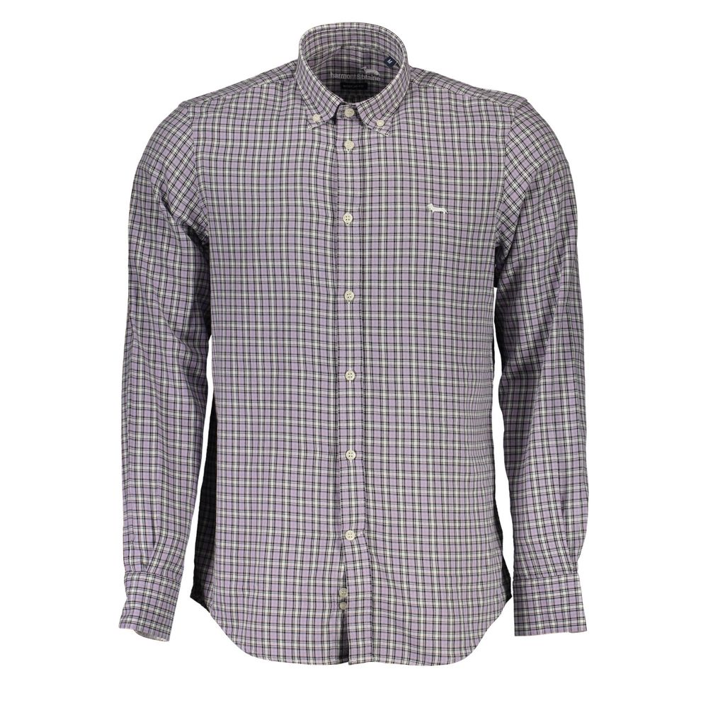 Purple Cotton Men Shirt