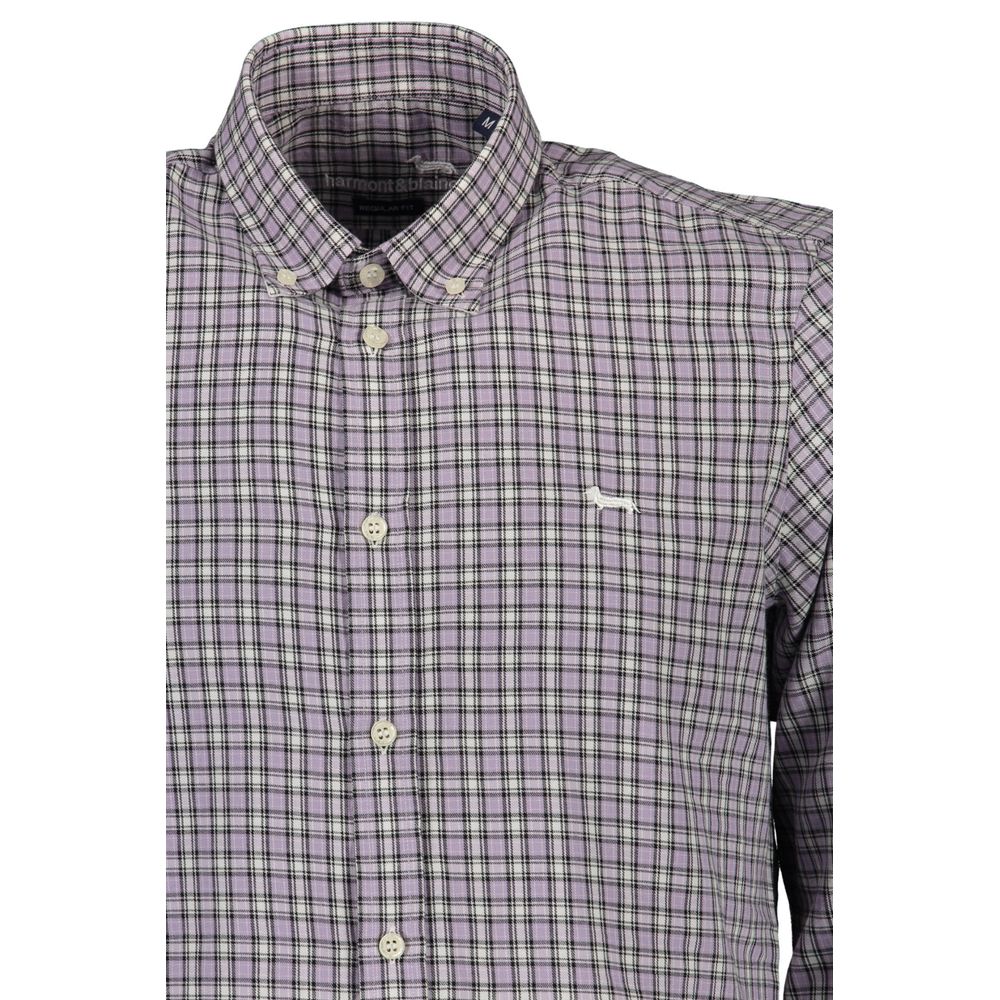 Purple Cotton Men Shirt