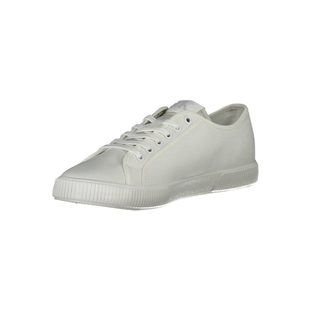 White Cotton Men Sneaker