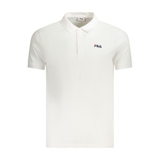 White Cotton Men Polo Shirt